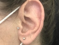 Tragus avec triplette de brillants 